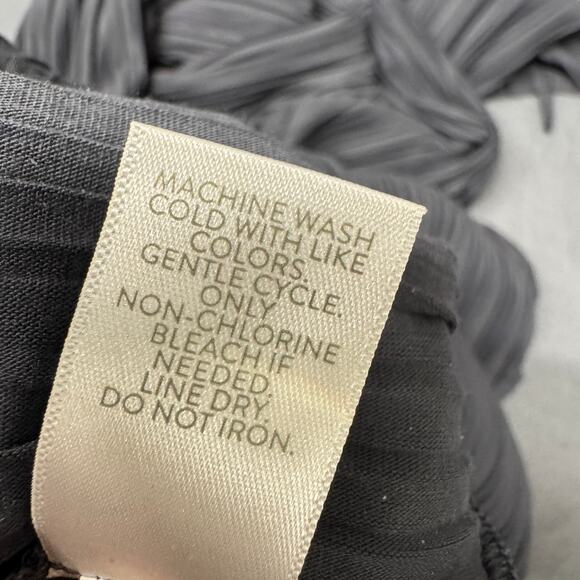 Pure Jill Elements Romper Womens 3X Gray Pleated Jumpsuit Wide Leg V-Neck Belted - Picture 10 of 12